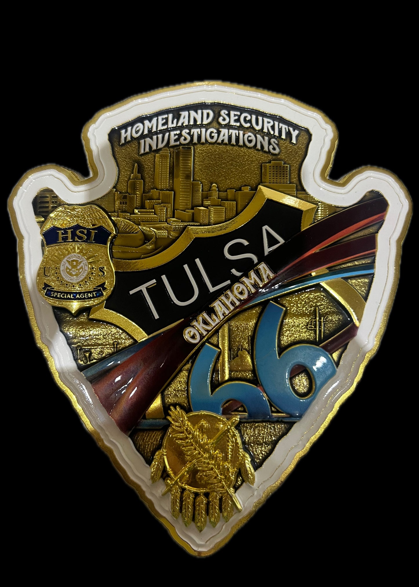 HSI Oklahoma Arrowhead Challenge Coin | 7"