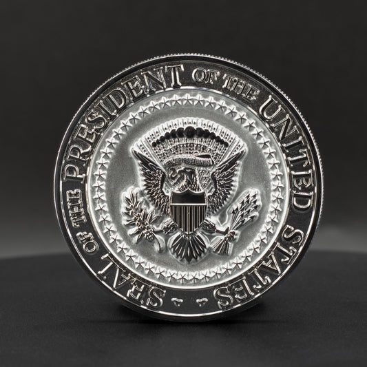 Donald Trump Challenge Coin | 2.25 inch | Shiny Silver