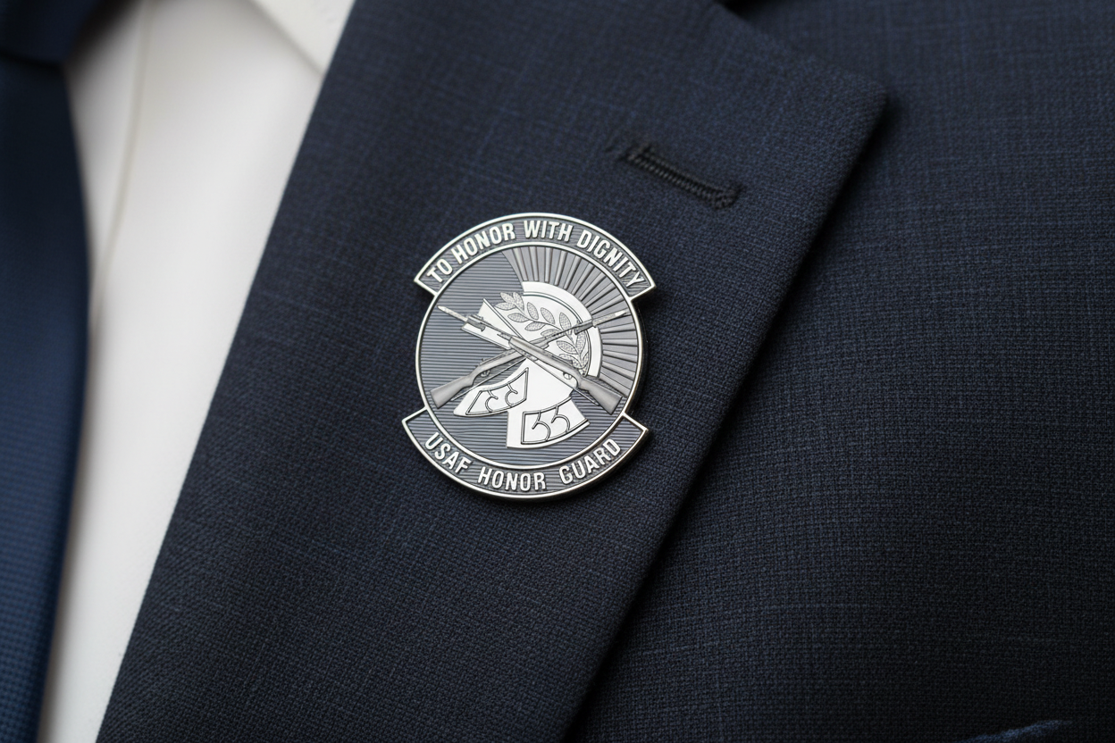 USAF Honor Guard 1" Lapel Pin Chrome