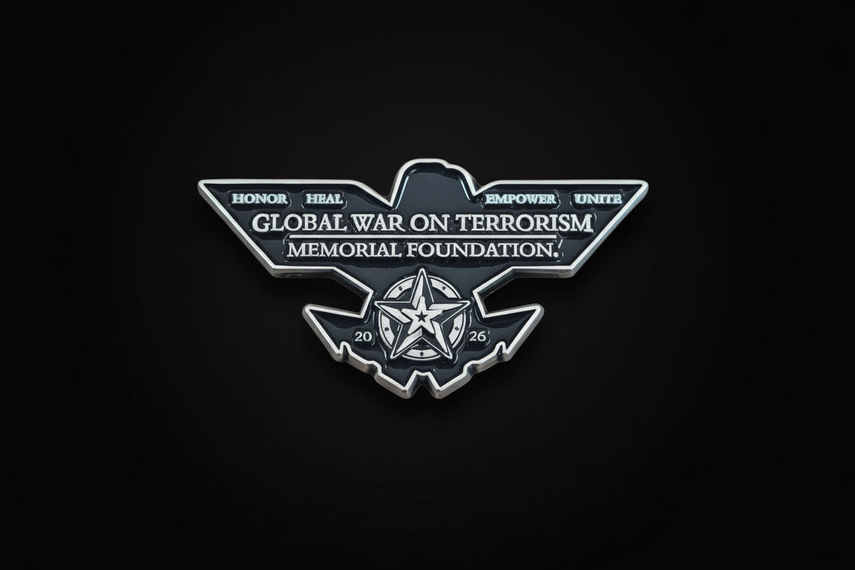Global War on Terrorism (GWOT) Memorial Foundation Coin | 2.5 inch | Antique Silver and Gloss Black (Pre-Sale)