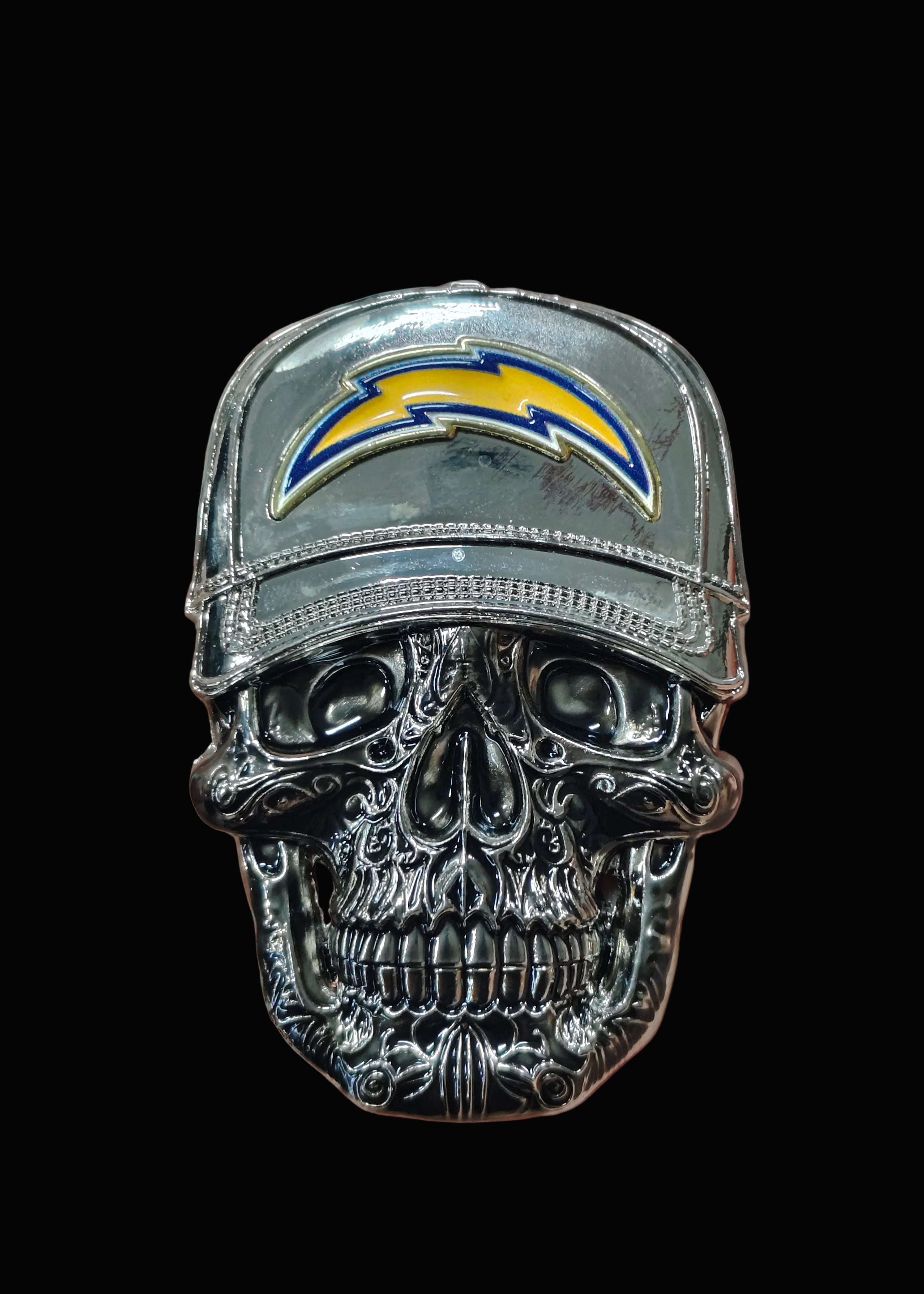 LA ICE Chargers Skull 3D Challenge Coin | 3 inch |Chrome Hat – Merrick ...