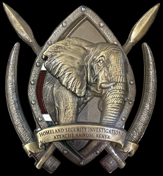 HSI Nairobi Big 5 Elephant | 3 inch | Antique Silver & Antique Brass