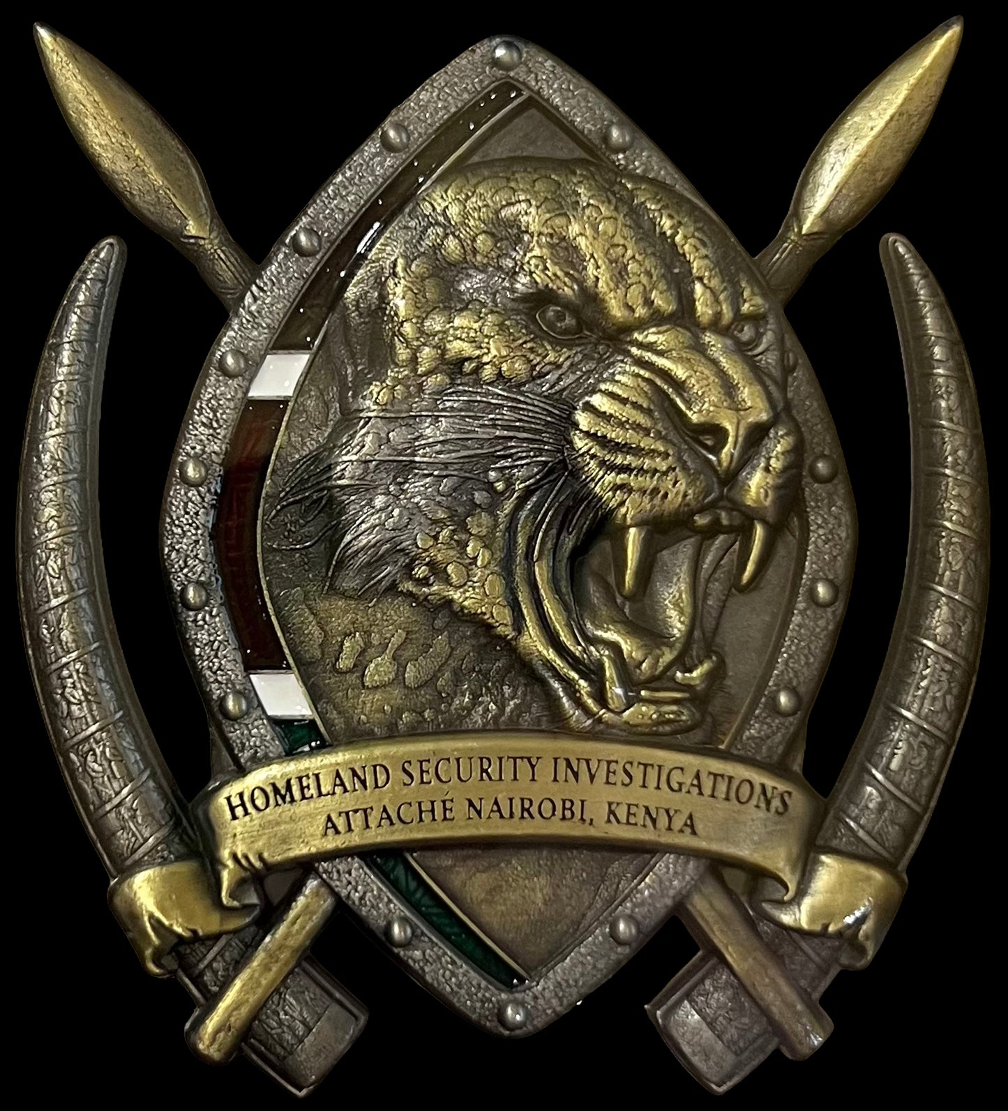 HSI Nairobi Big 5 Complete Set | 3 inch | Antique Silver & Antique Brass