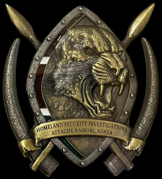 HSI Nairobi Big 5 Leopard | 3 inch | Antique Silver & Antique Brass