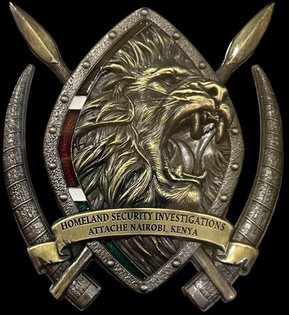 HSI Nairobi Big 5 Complete Set | 3 inch | Antique Silver & Antique Brass