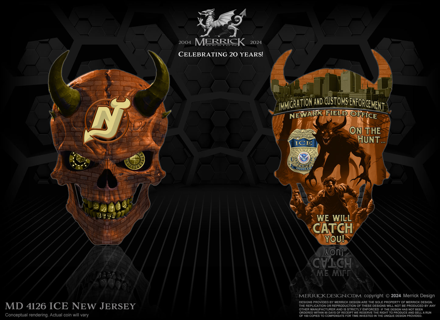 ICE Newark Field Office Challenge Coin | 3 inch