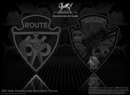 HSI Oklahoma Arrowhead Challenge Coin | 3 inch