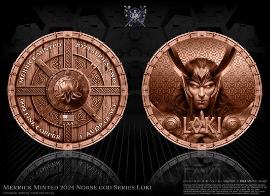 Norse Gods Series Loki | 1 oz | .999 Pure Copper Coin