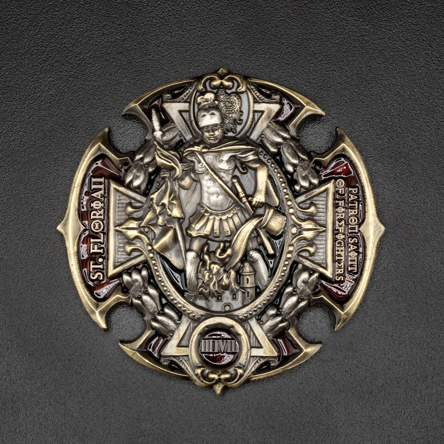 Saint Florian Firefighter Challenge Coin | 3 inch