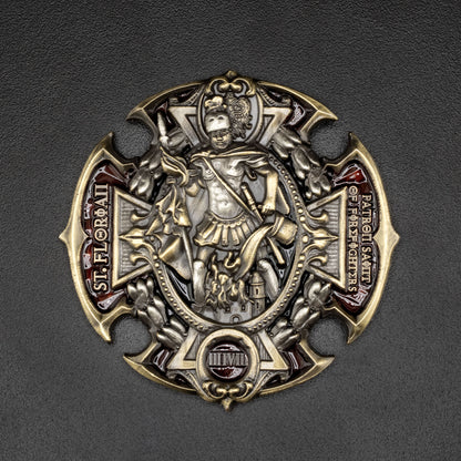 Saint Florian Firefighter Challenge Coin | 3 inch