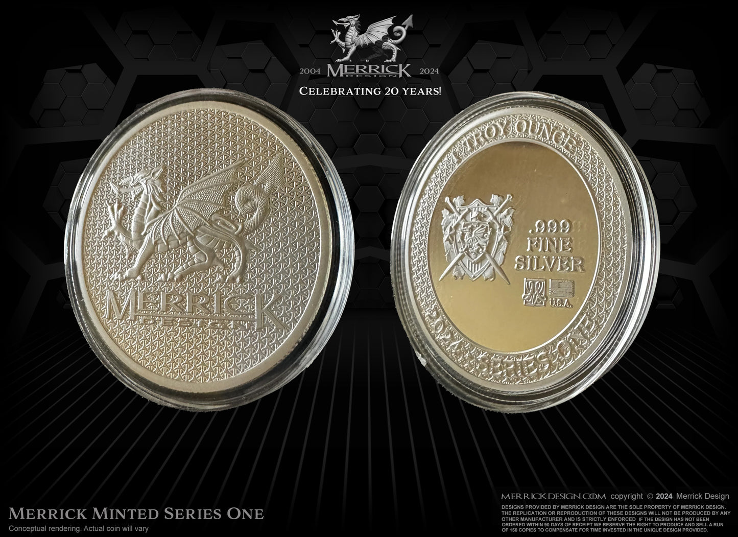 MERRICK DESIGN 2024 Series One .999 FINE SILVER coin