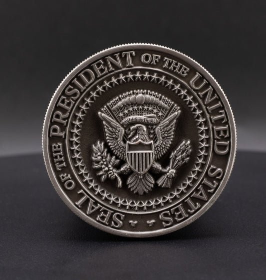 Donald Trump Challenge Coin 2.0 | 2 inch | Antique Silver