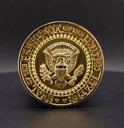Donald Trump Challenge Coin 2.0 | 2 inch | Shiny Gold