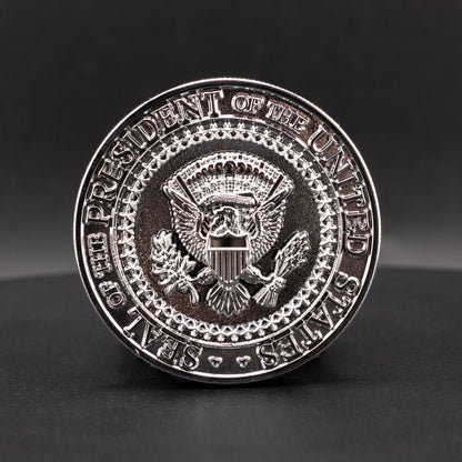 Donald Trump Challenge Coin 2.0 | 2 inch | Shiny Silver