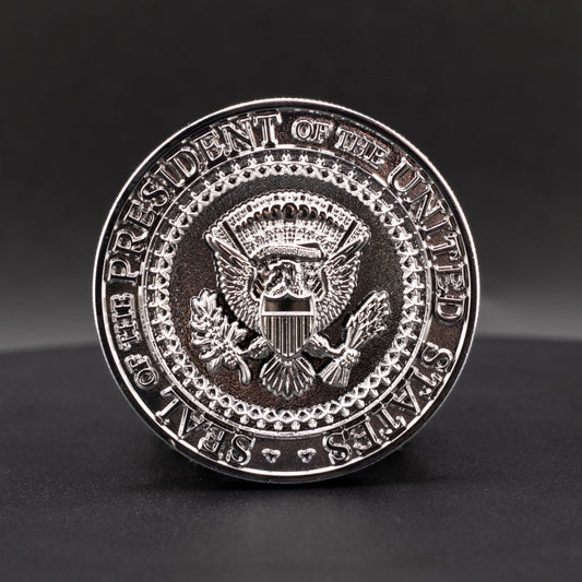 Donald Trump Challenge Coin 2.0 | 2 inch | Shiny Silver