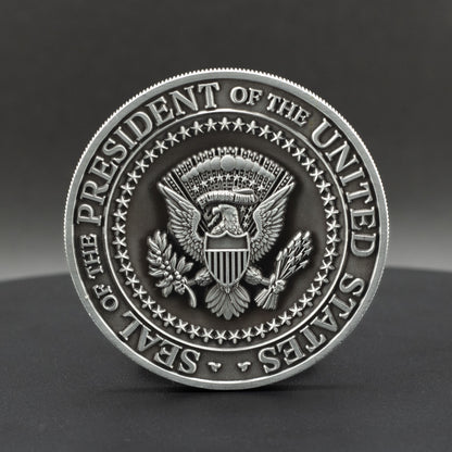 Donald Trump Challenge Coin | 2.25 inch | Antique Silver