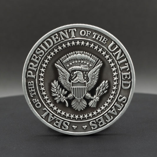 Donald Trump Challenge Coin | 2.25 inch | Antique Silver
