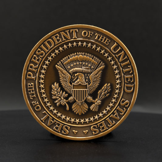 Donald Trump Challenge Coin | 2.25 inch | Antique Gold