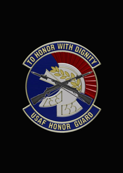 USAF Honor Guard emblem on a black background
