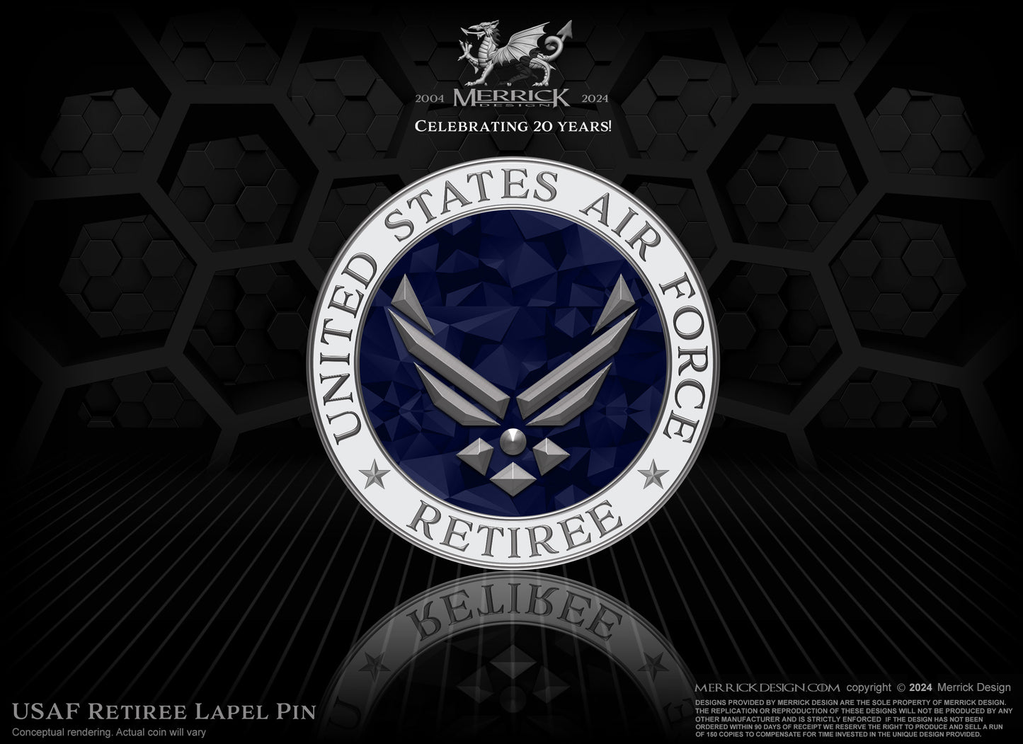 USAF Retiree Lapel Pin