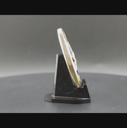 California Highway Patrol Cargo Theft Challenge Coin | 2 inch | Shiny Gold and Chrome