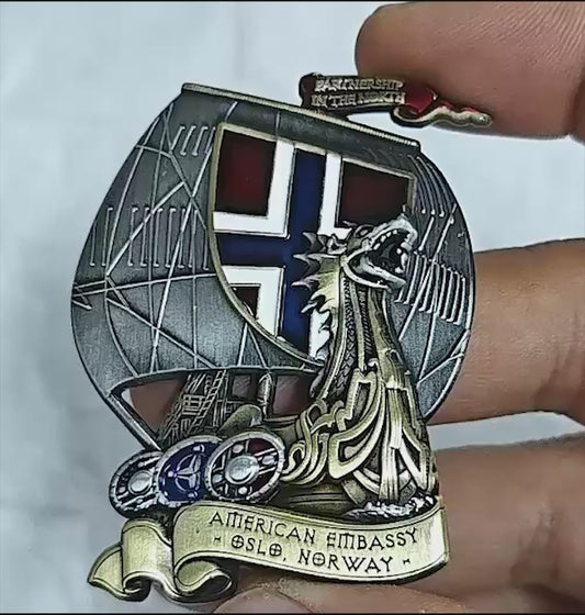 USDAO Oslo Viking Ship Challenge Coin | 2.25 inch